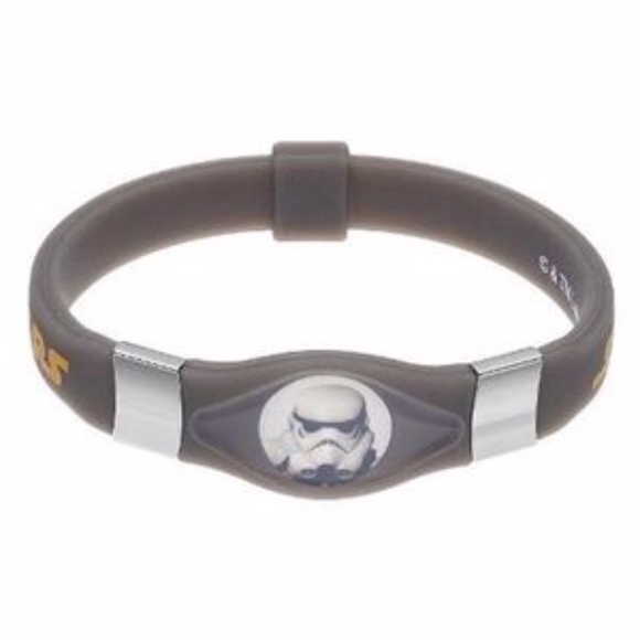 DISNEY Star Wars Stormtrooper Bracelet Unisex Silicone Gray - Picture 1 of 3